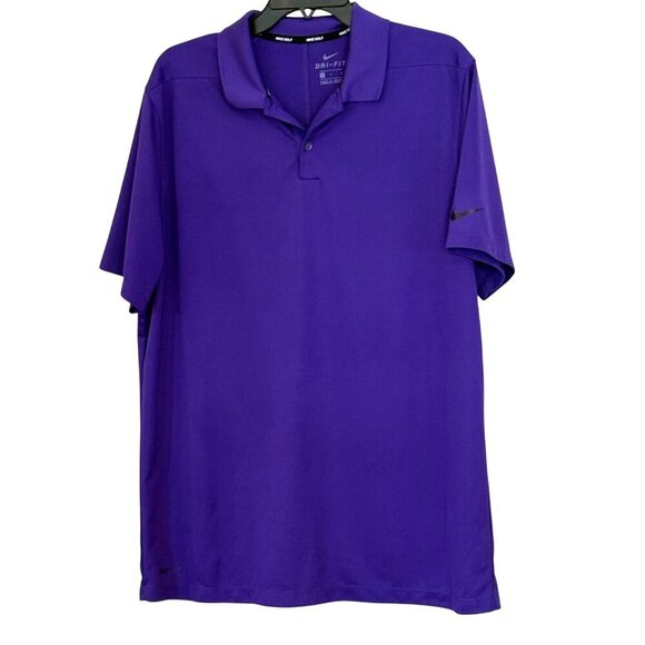 Nike Golf Dri Fit Men's Short Sleeve Polo Shirt Purple Size Lg - Picture 6 of 6